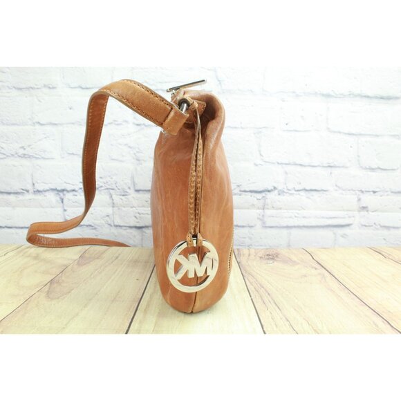Michael Kors Brown Leather Crosby Shoulder Crossbody Bag - Picture 3 of 12